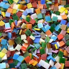Mosaic tiles Branded 800 Pieces Mosaic Tiles Stained Glass 500g