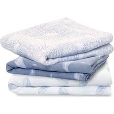 Baby Blankets Aden + Anais Blue Organic Cotton Muslin Cloths 3 Pack Blue One Size