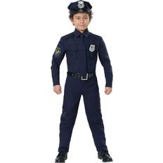 Police Fancy Dresses Fun Costumes Toddler Cop Costume Blue XL