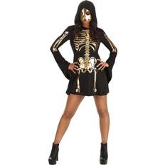 Women's Gilded Skeleton Dress Costume