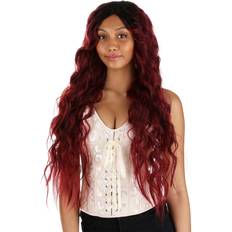 Rot Langhaarperücken FUN.COM Women's Black and Red Long Wavy Wig Orange/Black