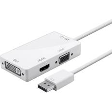 Monoprice DisplayPort 1.2a to 4K HDMI Dual Link DVI and VGA Passive Adapter