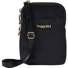 Baggallini Damen Take Two RFID Bryant Crossbody, Schwarze und Goldfarbene Hardware