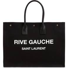 Saint Laurent Damen Tragetaschen Saint Laurent Bedruckte Tote Rive Gauche Schwarz Einheitsgröße