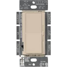 Lutron Switches Lutron 09236 120 volt Taupe Toggler Single-Pole 3-Way LED Incandescent Wall Dimmer Switch