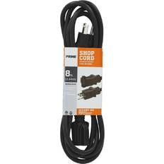 PRIME Wire 8-Foot 16/3 SJTW Indoor and Outdoor Extension Cord Black