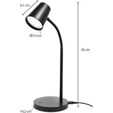 Lindby Lampade da tavolo Lindby Ailina LED Black Lampada da tavolo