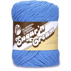 Yarn & Needlework Supplies Lily sugar'n cream yarn solids-blueberry -102001-1725