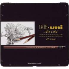 Mitsubishi Japan uni hi-uni wooden pencil pencil haiyuni art set huas 22 pieces