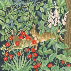 Greenery hares cross stitch kit