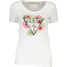 Donna - Elastane/Lycra/Spandex Magliette Guess Point T-shirt - White