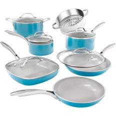 Gray Cookware Gotham Steel - Cookware Set with lid 12 Parts