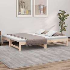 Letto Giorno Divani vidaXL Dormeuse Estraibile 2x (90x190) cm Legno Massello Di Pino Divano