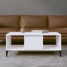 vidaXL high white Engineered Wood Side Coffee Table