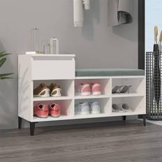 vidaXL Skoskap Hvit 102 x 36 x 60 cm Konstruert Tre Skohylle