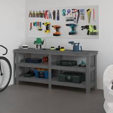 vidaXL Arbejdsbord 181x50x80 massivt fyrretræ Skrivebord