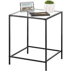 mDesign Glass Top Small Table