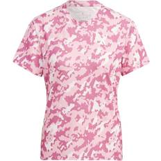 Adidas Own the Run Camo Running Tee - Clear Pink