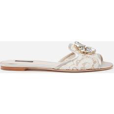 Dolce & Gabbana Sandals Dolce & Gabbana Lace Slides with crystals ice