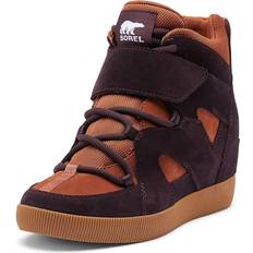 Sorel Lace Boots Sorel Out N About Sport Wedge New Cinder/Wood Women's Shoes Brown