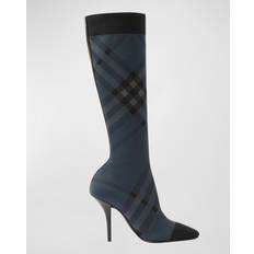 Gray - Men High Boots Burberry Checked boots grey