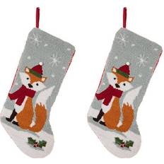 Christmas Hooked Reindeer Fox Cat Dog