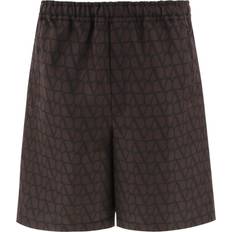 Valentino Kläder Valentino Silke Monogram Shorts - Brun