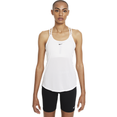 White Tank Tops Nike Womens One Dri-FIT Elastika Tank Womens White