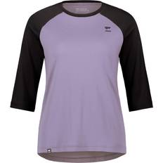 Nylon Svedundertøj Mons Royale Women's Tarn Merino Shift Raglan 3/4, S, Thistle/Black