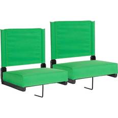 Flash Furniture Camping & Outdoor Flash Furniture Grandstand Comfort Seats Set of 2 - Bright Green