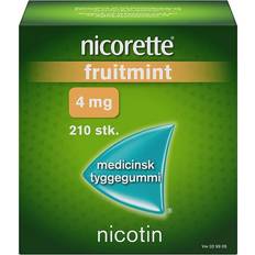 Nicorette Håndkøbsmedicin Nicorette Fruitmint 4mg 210 stk Tyggegummi