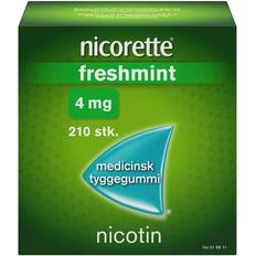 Nicorette freshmint tyggegummi Nicorette Freshmint 4mg 210 stk Tyggegummi