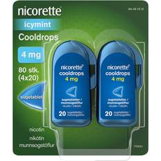 Nikotinlægemidler Håndkøbsmedicin Nicorette Cooldrops Duo 4mg 80 stk Sugetablet