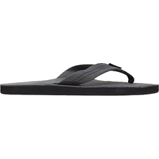Flip-Flops Rainbow Sandals Single Layer Premier Leather with Arch Support 1" Strap - Premier Black