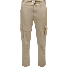 Maat W29 Broeken Only & Sons Dean Life Tap Cargo Pant - Grey/Crockery