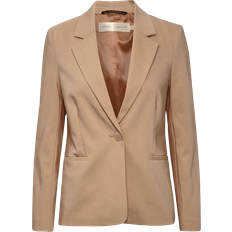 InWear Dame Blazere InWear Habitjakke ZellaIW Classic Short Blazer Beige