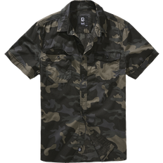 Kamouflage Skjortor Brandit Roadstar Kortärmad tröja Herr Mörk camo