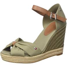 Femme - Marron Espadrilles Tommy Hilfiger Espadrilles Open Toe High Wedge Sandals - Braun