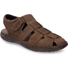 Josef Seibel Sandals Josef Seibel 9.5 Adults' Vincent 06 Braun Men's Brown Leather Fisherman-style Sandals