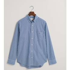 Gant Herr Regular fit randig poplinskjorta Blå