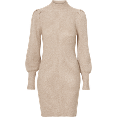 Beige Bekleidung Only Katia Dress - Brown/Mocha Meringue