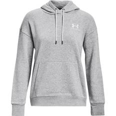 Under Armour Women Jumpers Under Armour Essential Fleece Hoodie Sweatshirt Grey