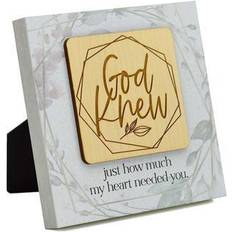 Beige Wall Decor Dexsa God Knew, Plaque Decoración de Pared