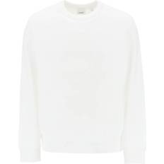 Burberry Tøj Burberry Logo Sweatshirt Rund Hals Lange Ærmer - Hvid