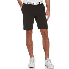 PGA tour Apparel Men's Big & Tall Flat Front Horizontal Textured Golf Shorts, 54, Black Heather, Polyester/Cotton/Elastane Golf Apparel Shop Black Heather