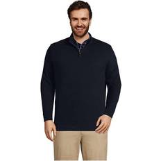 Lands' End Men Sweaters Lands' End Bedford Rib Quarter Zip Sweater Radiant Navy Regular