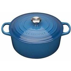 Le Creuset Marseille Blue Signature Cast Iron Round with lid 6.86 L 28.6 cm