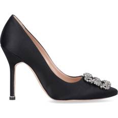 Manolo Blahnik Hangisi 105 Satin - Black