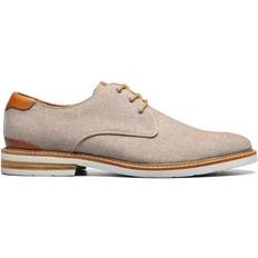 Beige - Men Oxford Florsheim Highland Canvas Plain Toe - Sand