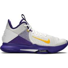 Nike LeBron Witness 4 M - White/Voltage Purple/Pure Platinum/Metallic Gold